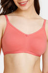 Rosaline Everyday Double Layered Non Wired 3/4th Coverage T-Shirt Bra - Georgia Peach — thumbnail 4